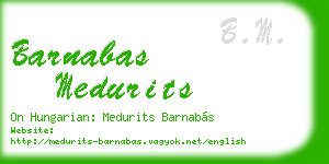 barnabas medurits business card