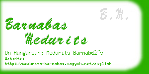 barnabas medurits business card